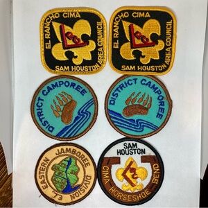 6 Vintage Boy Scouts Patches 1970s